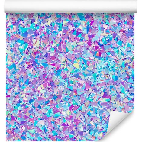 Papier peint à paillettes irisées azur, bleu et lavande 50x1000 cm (1/5)