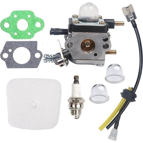 Kit Carburateur C1U-K54A avec filtre à air et bougie d'allumage - Pour motoculteur/cultivateur 2 cycles Mantis 7222 7222E 7222M 7225 7230 7234 7240 7920 7924 (1/5)