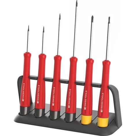 PB Swiss Tools Werkstatt-Schraubendreher-Sortiment, Schlitz und Phillips, 6-teilig