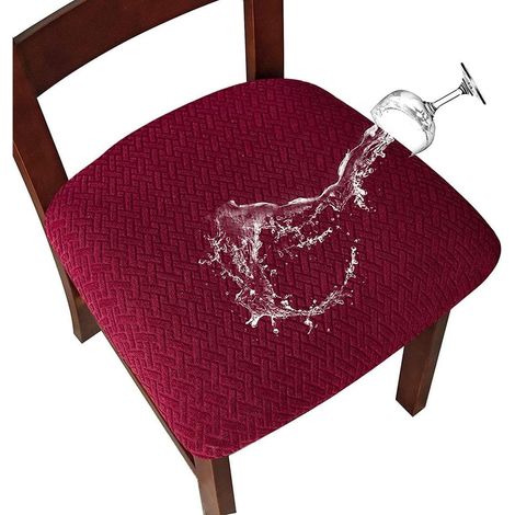 Wasserdichte Stuhlhussen 2er Set, abnehmbar, waschbar, für Esszimmer, Küche, Hotel (1/5)