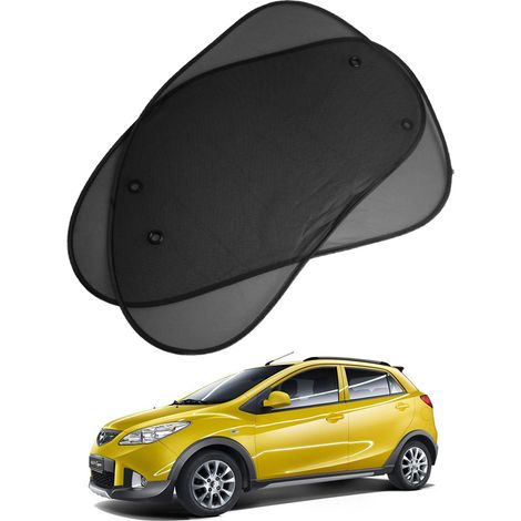 Lot de 2 pare-soleil noirs pour vitres latérales de voiture, protection solaire et UV. (1/5)