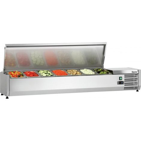 Présentoir réfrigéré positif 7 x GN 1/4, 170 W, 220 V - MONO (1/3)
