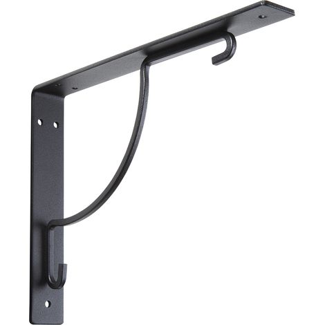 SOTECH Regalkonsole BLACKLINE III 24 x 18,1 x 3 cm schwarz Tragkraft bis zu 30 kg / Paar, 1 Stück (1/5)