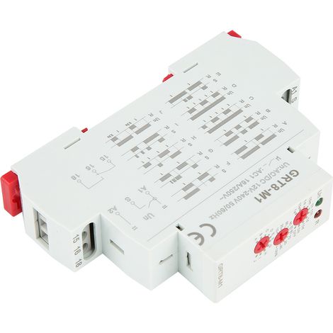 Relais temporisé multifonctionnel GRT8-M1, 10 fonctions, montage sur rail DIN, AC/DC 12V240V (1/5)