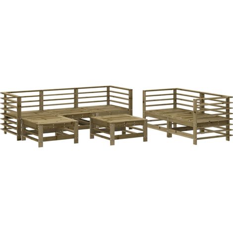 Maison Exclusive - Set Salotto da Giardino 7 pz in Legno Impregnato di Pino (1/5)