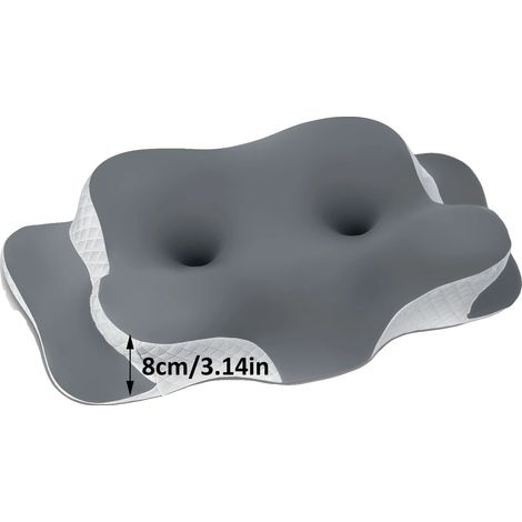 Almohada cervical, soporte ergonómico, funda refrescante de seda helada, 1 unidad. (1/2)