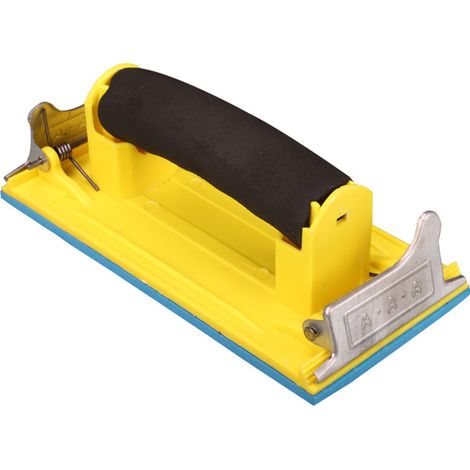 Lijadora Manuelle - Support Pour Papier Abrasif ABS - Ergonomique Avec Poignée En Mousse - 18,5 x 9 x 6,5 cm - Pour Bois Metal Plastique Pierre - 1 Piece