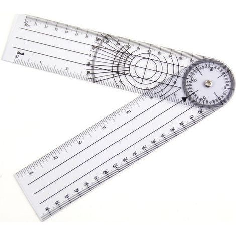 Professional 360 Degree Multi-Ruler 14 Inch Medical Spine Goniometer for Physiotherapy (1/5)