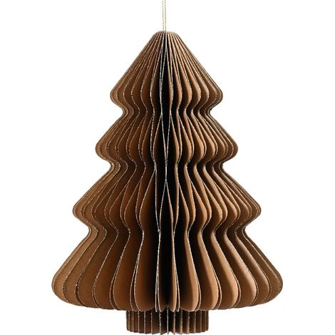Alberello di Natale colore marrone in carta , decorazione natalizia -40 cm (1/2)