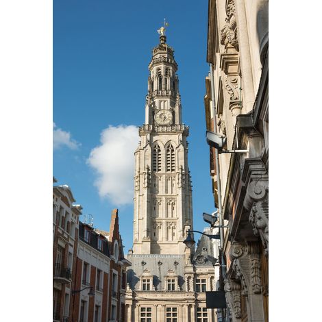 Tableau sur toile Beffroi Arras 30x45 cm - Impression sur Toile Murale Décorative - Image imprimée en HD sur Toile - Toile sur Châssis en Bois FSC - Fabriqué en France (1/5)