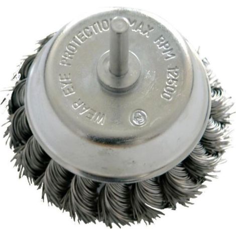 Brosse abrasive a main - brosse metallique Pro-line Brosse coupe à fils torsadés avec tige de 75 mm - 32457