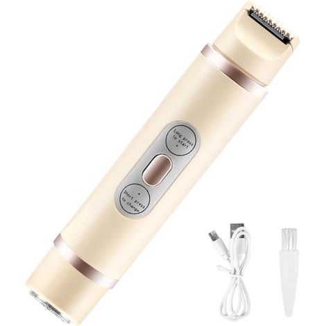 Rasoio elettrico da donna: portatile, impermeabile, ricaricabile tramite USB, con due testine. Compatibile con Braun AquaForge. (1/5)