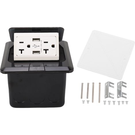 Prises murales 20A multiprise de bureau 3 prises doubles USB norme américaine AC 125V boîte de connexion (1/5)