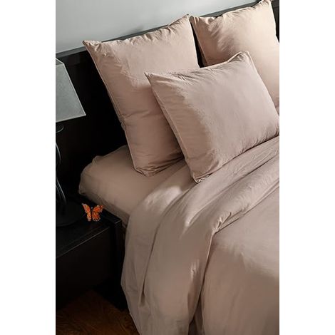 Housse de Couette Coton Lavé, 140cm x 200cm Taille, Galet