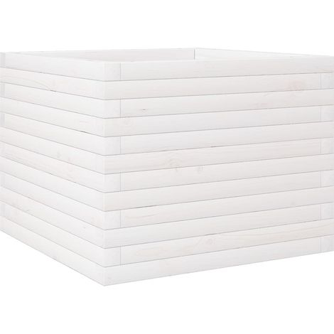 Maison Exclusive - Pflanzkübel Weiß 60x60x46 cm Massivholz Kiefer