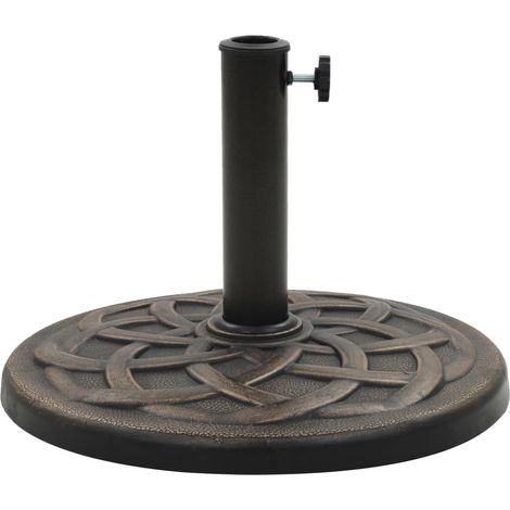 Maison Exclusive - Socle rond de parasol Polyrésine 19 kg Bronze (1/5)