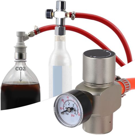 Mini-baril à vin, à café ou à soda en acier inoxydable avec régulateur de CO2 et manomètre de classe 1 TR214 (1/5)