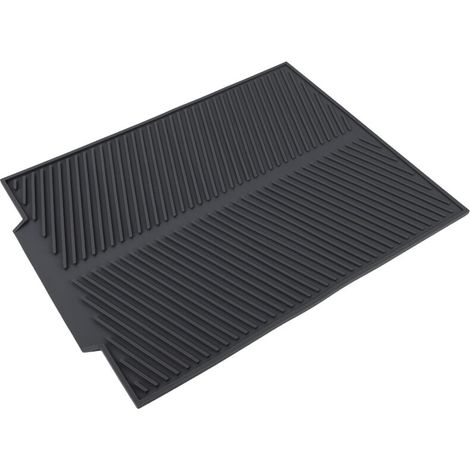 Extra Large Dish Drying Mat Premium Heat Resistant Silicone Pad (Grey)