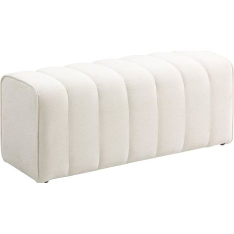 Panca camera moderna crema, legno, portata 220kg, funzione poggiapiedi (1/5)