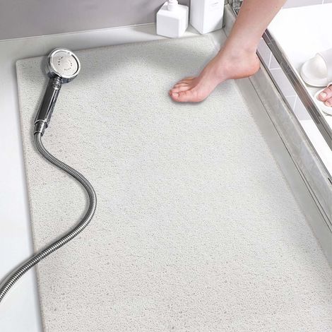 NICOLA Tapis de douche antidérapant en PVC, tapis de salle de bain antidérapant, tapis de douche, accessoires de salle de bain, 50 x 80 cm (1/5)