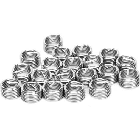 Lot de 20 douilles de réparation de filetage, inserts filetés en acier inoxydable M12 x 1,51D