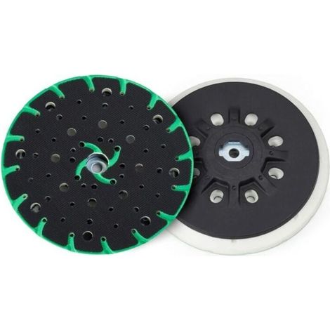 Plateau Ponceuse Excentrique 150 Mm Avec Aspiration Poussière Raccordement M8 Compatible Bosch Makita (1/4)