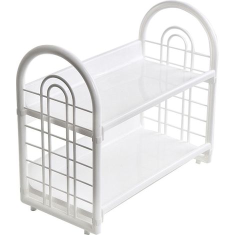 Étagère de rangement bureau double couche simple mini bibliothèque étagère de dortoir bureau (1/5)