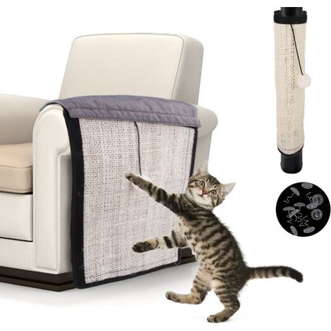 Griffoir En Sisal Pour Chat Tapis De Protection Pour Canapé 110×29cm (1pcs)