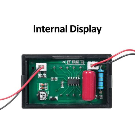 Digitales Multimeter AC 60–500 V, 100 A mit Stromwandler, 2-in-1 Mini-Amperemeter/Voltmeter mit LED-Anzeige, universelles Autozubehör – Crezuo