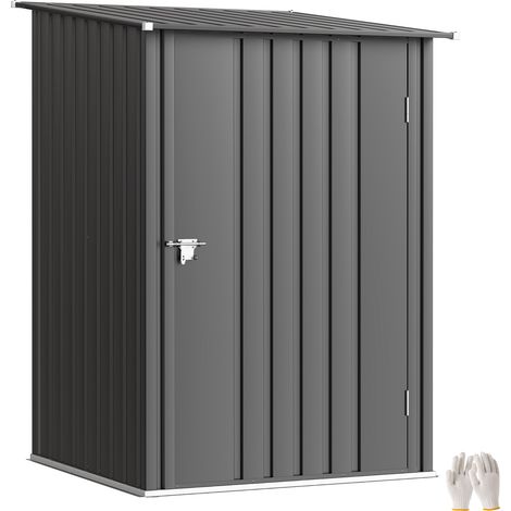 Abri de jardin en acier 100 x 103 x 160 cm Gris foncé (1/5)