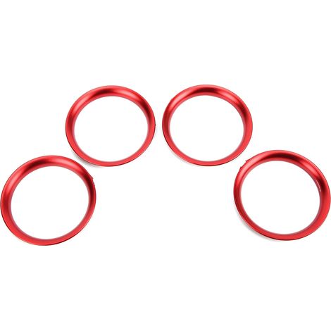 4 anneaux décoratifs rouges de remplacement pour grilles d'aération Honda VEZEL XRV, garniture de sortie d'air, kit de 4 pièces (1/5)