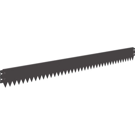 Lawn Edging 10 pcs 103 x 10 cm Steel Black vidaXL
