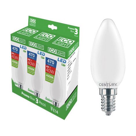 Bombillas LED Satin Olivea 4 W – luz práctica – 3 unidades – Ecolight