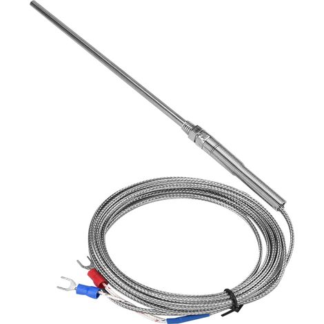 Fil de capteur de température pour thermocouple de type K à filetage M8, sonde de 150 mm, plage de mesure 0-400 °C (3 m) (1/5)
