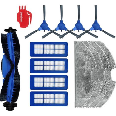 Kit Pièces Accessoires Compatible avec RoboVac G30, RoboVac G30 Edge, RoboVac G10 Hybrid Robot aspirateur, 1 Brosse Principale, 4 Filtres, 4 Brosses latérales, 4 Chiffon de Nettoyage (1/5)