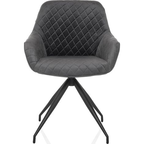 [GEBRAUCHT] B-Ware Hjh Living Stuhl Schalenstuhl Esszimmerstuhl Samt Grau Elverum Loungestuhl