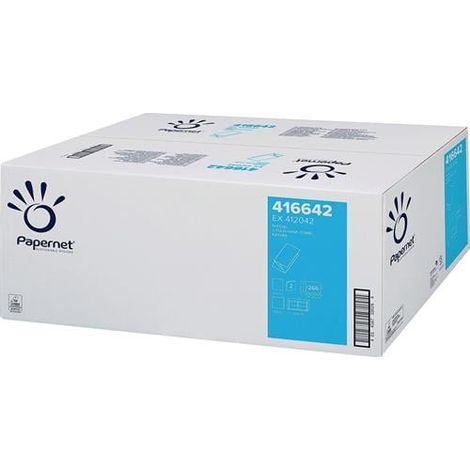 Toalla de mano plegada 2 capas blanca L.aprox.240 mm x A.aprox.230 mm PAPERNET (1/2)