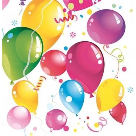 Servilletas con forma de globo, 33x33cm, 20 unidades.