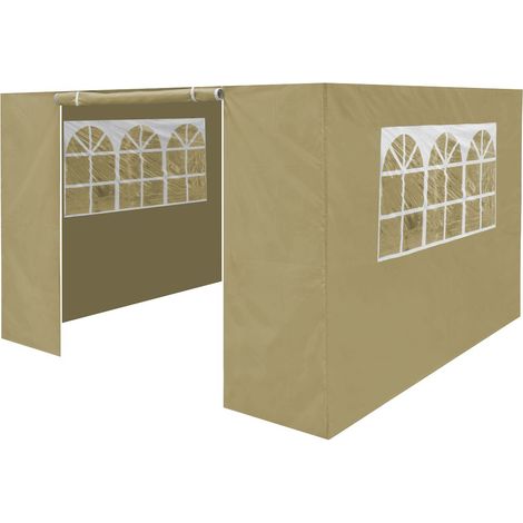 Sealey DG146 Dellonda Premium Gazebo/Marquee Side Walls/Doors/Windows, Fits 3 x 3m Models - Beige (1/5)