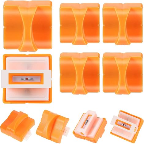 10PCS Replacement Paper Cutting Blades,  Refillable Paper Cutting Blades for A4 Paper Cutters,  Orange (1/5)