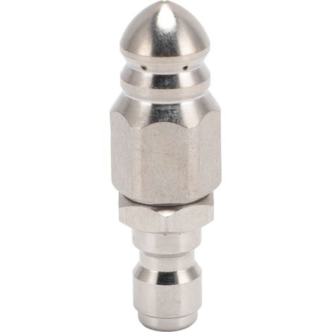 Professionelle 5000 PSI Hochdruckreinigerdüse aus Edelstahl zur Abflussreinigung mit 1/4-Zoll-Schnellanschluss (1/5)