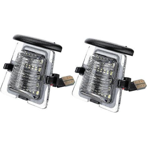 Lot de 2 éclairages LED pour plaque d'immatriculation de Jeep Wrangler JK JL (éditions 2007-2021) - Référence 0613 (1/5)