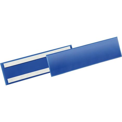 DURABLE Etikettentaschen selbstklebend 1/3 A4 quer dunkelblau 50 Stk