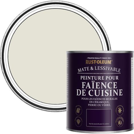 Peinture Beige Résistante à l'eau pour Faïence de Cuisine, Finition Mate - Ciment 750ml (1/5)
