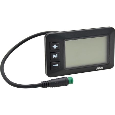 Écran LCD GD01 24V 36V 48V, Prise 5 Broches, Compteur de vélo, rétroéclairage réglable, luminosité, Vitesse, kilométrage, pour contrôleur JN et Moteur (1/5)