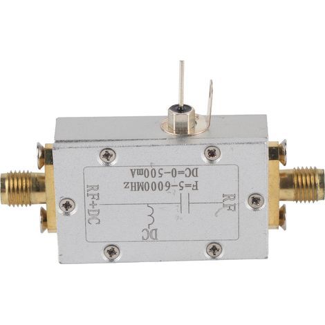 Blocco di polarizzazione RF CC da 5-6000 MHz, componenti elettronici in lega di alluminio, forniture industriali (1/5)