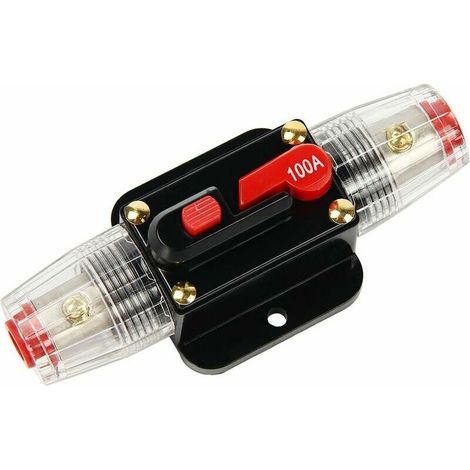 Latinaric Auto Disjoncteur Protection De Voiture 12V - 24V DC Avec Commutateur Manuel De Réinitialisation De Fusible (100A) (1/5)