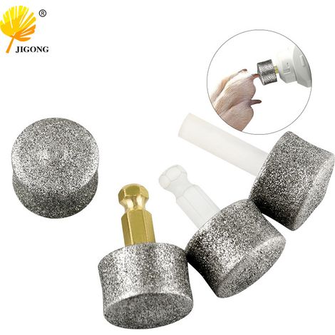 Tête de lime à ongles électrique pour animaux, coupe-ongles automatique, outil de lime à ongles à embout abrasif diamant, coupe-ongles pour chiens (1/5)