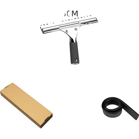 Glaswischer, schnelle Wasserentfernung, ergonomischer Griff, Schwarz 15cm (1/2)