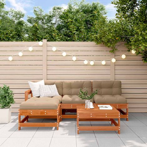 vidaXL Set Lounge da Giardino 5 pcs Pino Marrone Cerato (1/5)